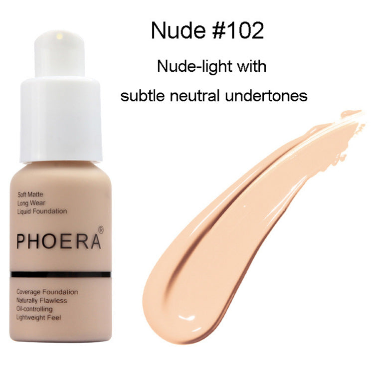 Supersonic Explosive Press Type Oil Control Matte Concealer Foundation Cream in natural color, compact with smooth, matte finish.