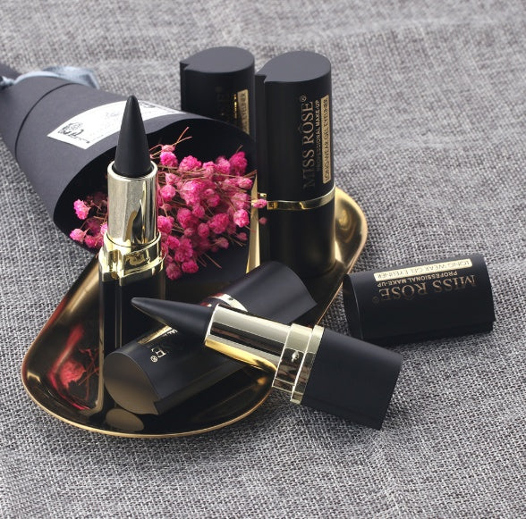 Supersonic waterproof black liquid eyeliner pen with precise tip for defining eyes and enhancing eyelashes in beauty makeup.