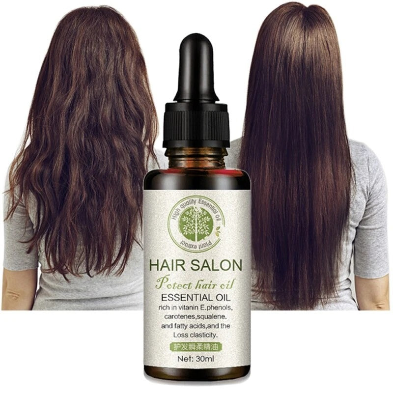 Supersonic hair care essential oil bottle with dropper for nourishing hair and scalp treatment.