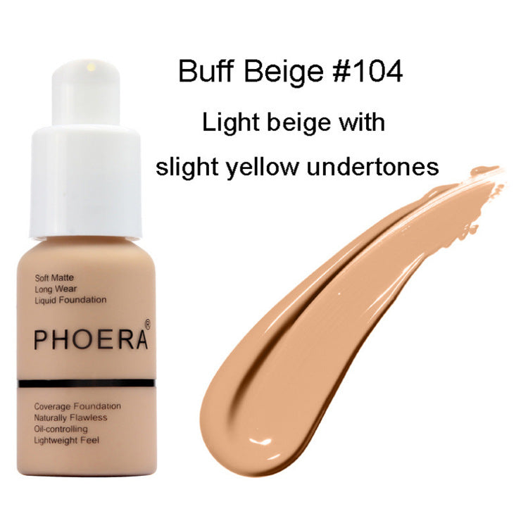 Supersonic Explosive Press Type Oil Control Matte Concealer Foundation Cream in natural color, with a smooth pressed powder texture.