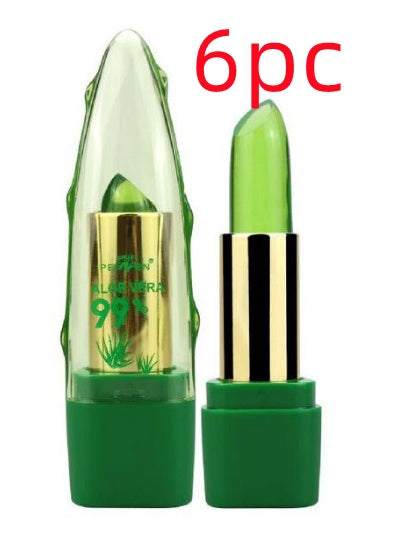 Supersonic Aloe Vera Gel Color Changing Lipstick Gloss with moisturizing, anti-drying properties and fine-grain lip balm care.