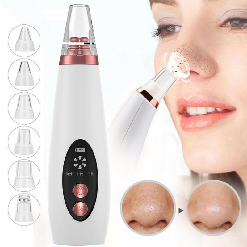 Supersonic blackhead pore vacuum cleaner with face suction tool for removing blackheads, acne, and impurities from nose and skin.
